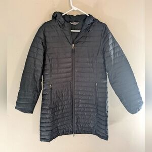 Eddie Bauer Black Goose Down Puffer Coat Size M